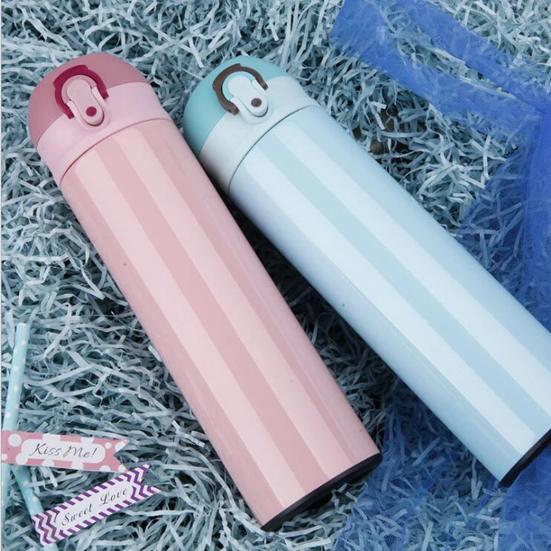 Colleer модный тонкий термос чашки нержавеющая сталь термосы Горячая бутылка