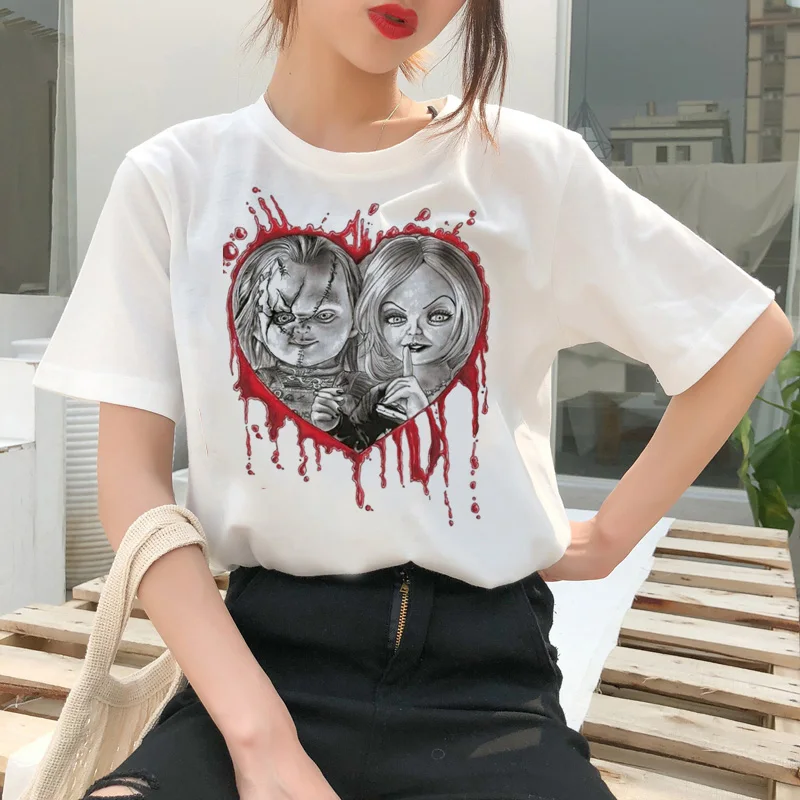 2495 Chucky футболка ужас высокий крутой Женский Топ качество новая уличная Футболка Мода ulzzang женские рубашки femme новая футболка - Цвет: 2495