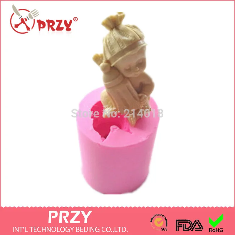 

Бесплатная доставка, пищевое сырье для детского сна, форма для мыла в бутылках, мягкая, новая форма, симпатичная силиконовая резиновая форма «сделай сам» для торта