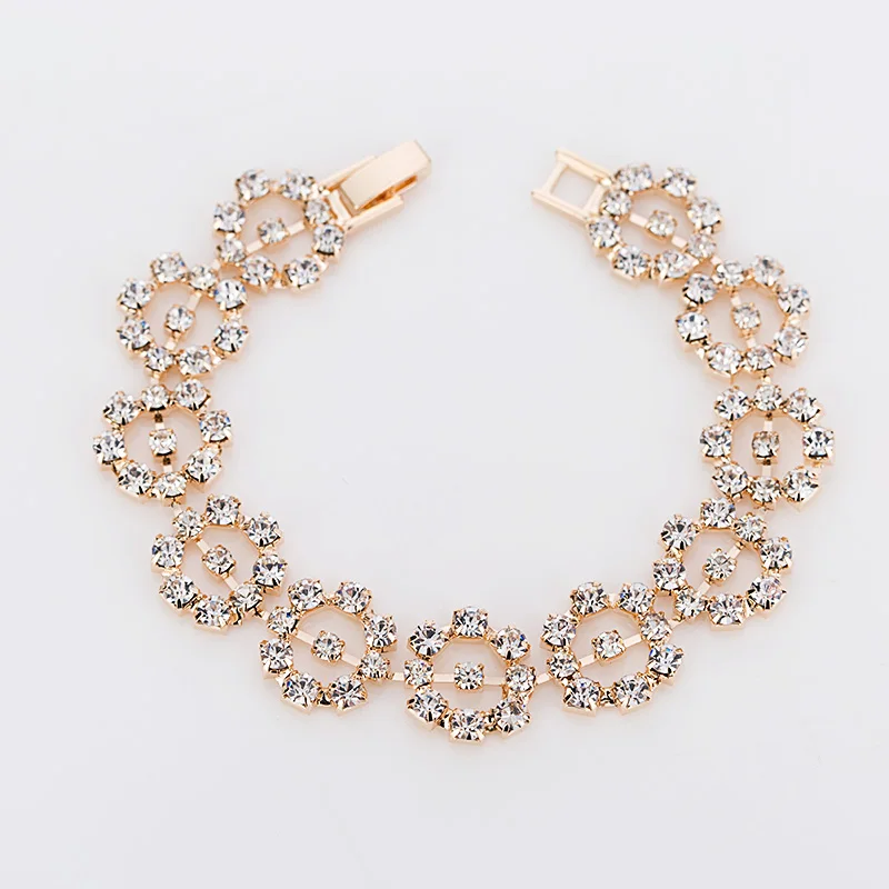 2018 свадебные браслеты Новое поступление супер сияющие хрустальные стразы со