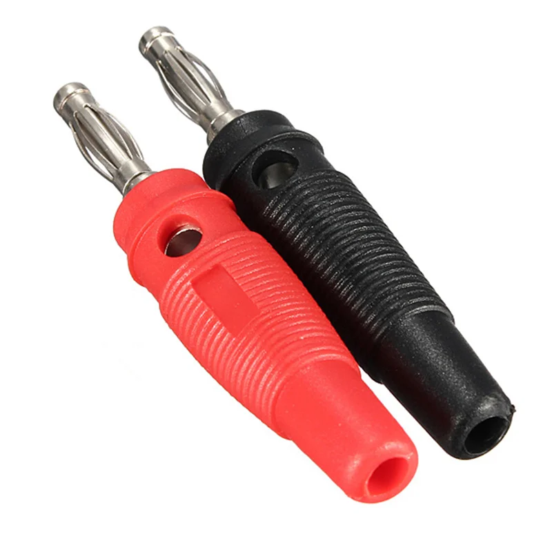 10Pcs/5Set Red&ampBlack Set 4mm Battery Charger Cable Nickel Plated Solderless Banana Plug Jack Audio Connector Durable | Обустройство