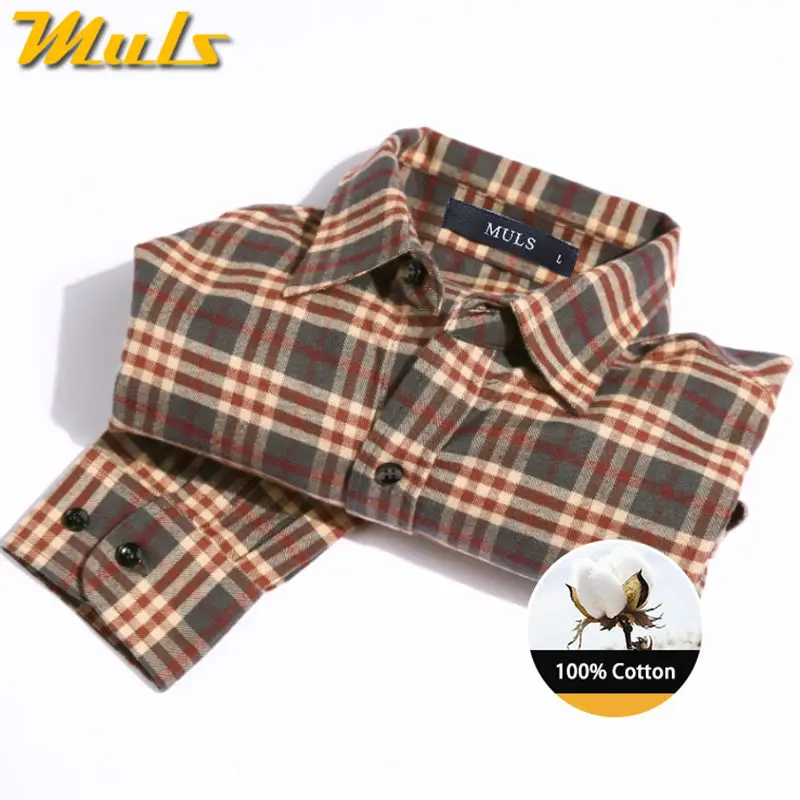 Рубашка мужская с длинным рукавом х/б в шотландскую клетку|plaid shirt men|male shirtmale styles |