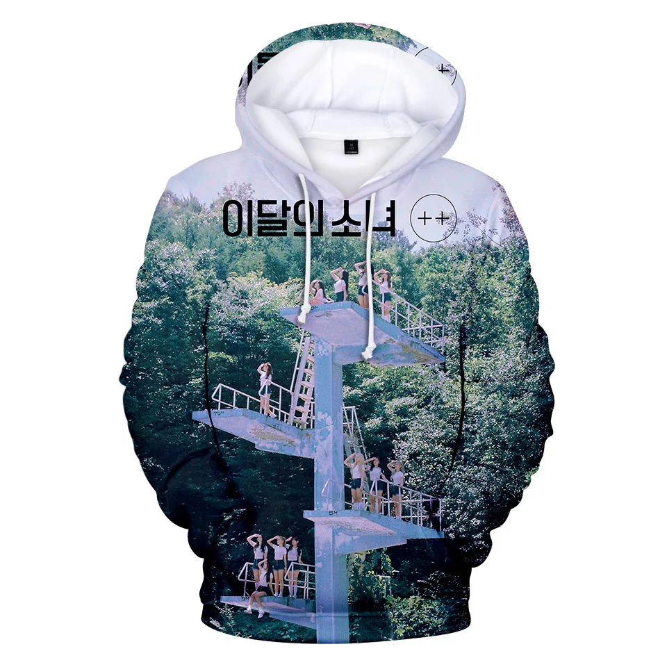 Толстовка с 3d принтом KPOP LOONA толстовки женская уличная одежда в стиле Харадзюку
