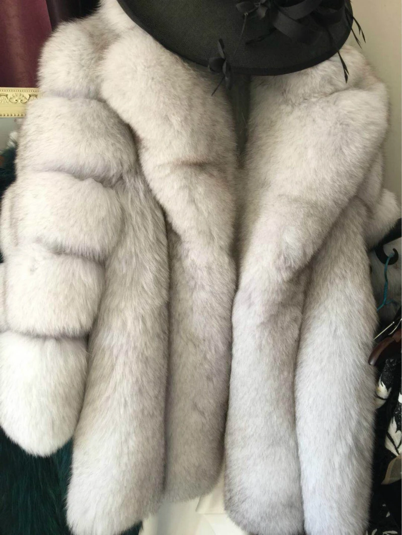 OFTBUY 2019 пальто с натуральным лисьим мехом зимняя куртка Женские Длинные парки