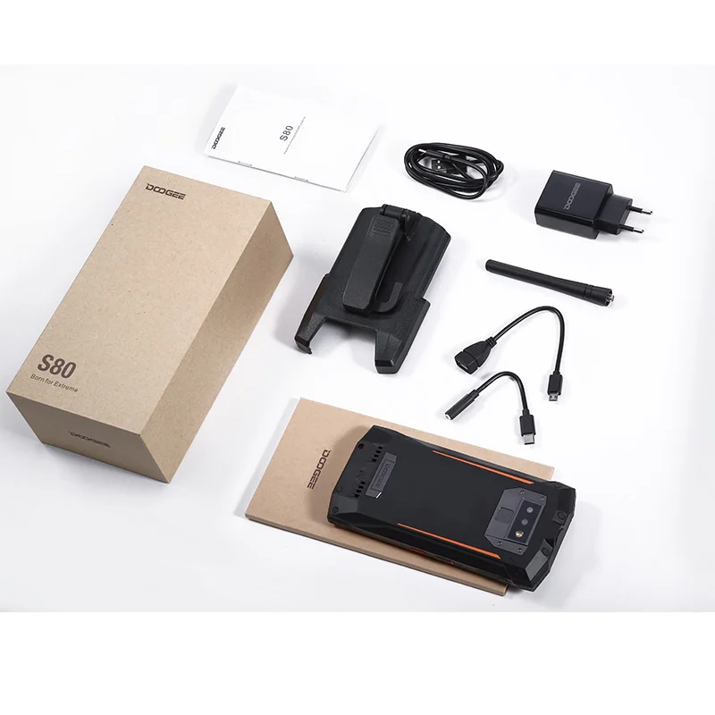 

Global Version Doogee S80 4G LTE mobile Phone Android 8.1 5.99"FHD Helio P23 Octa Core 6GB 64GB NFC 10080mAh PTT OTG Smartphone