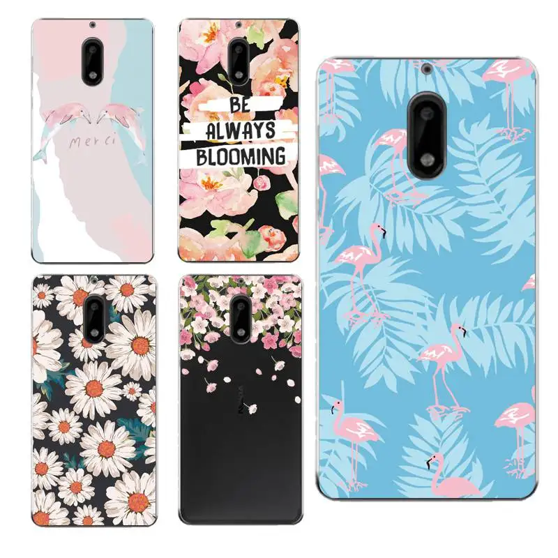 Мягкий прозрачный чехол для телефона из ТПУ с изображением фламинго Nokia3 5 6 8 N540 N640