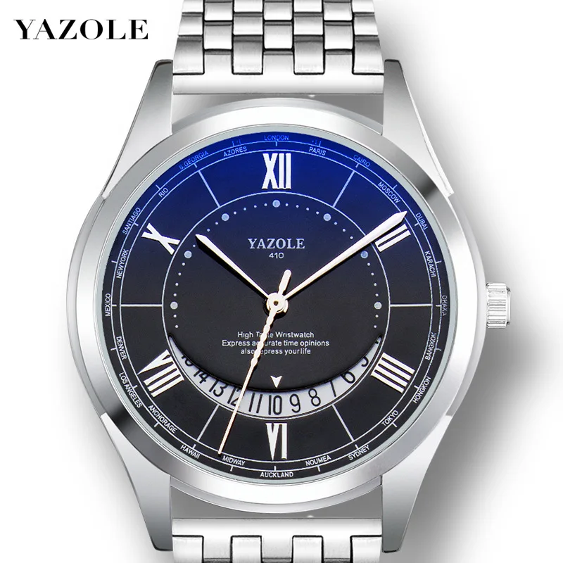 

YAZOLE 410 наручные часы с календарем, наручные часы, мужские лучшие брендовые Роскошные Кварцевые часы, мужские часы, кварцевые часы, мужские ча...