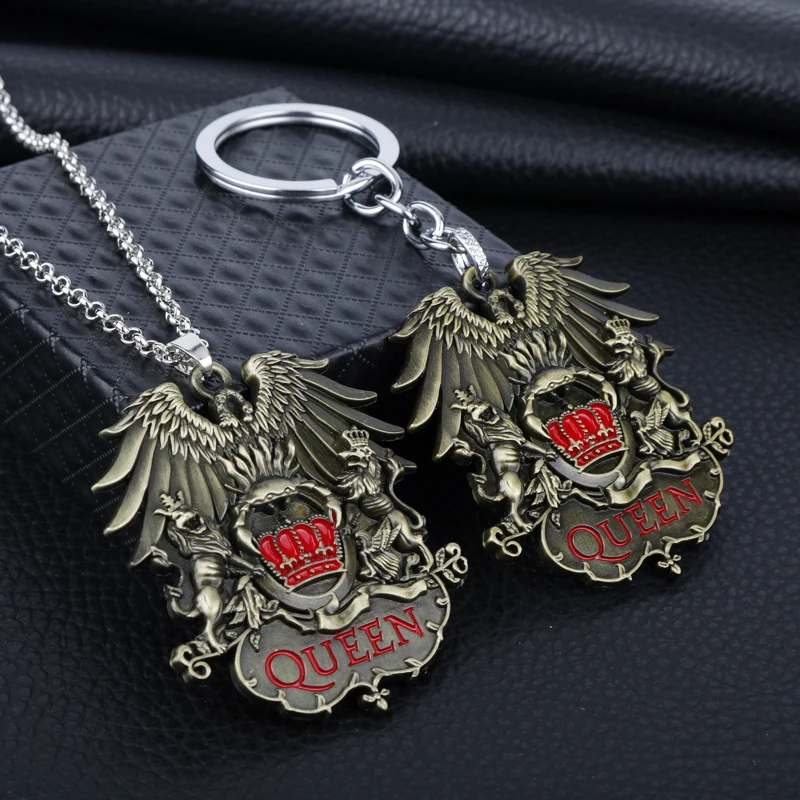 Ожерелье с пендантом музыкального ключа Queen британской рок-группы, связка модных цепочек для женщин и мужчин-поклонников подарка с оберегами.