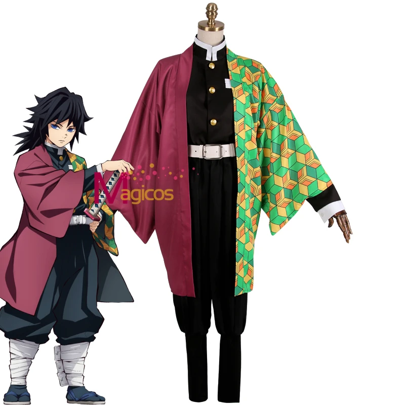 

Anime Demon Slayer Kimetsu no Yaiba Tomioka Giyuu Cosplay Costume Japanese Clothes Halloween Costumes For Men