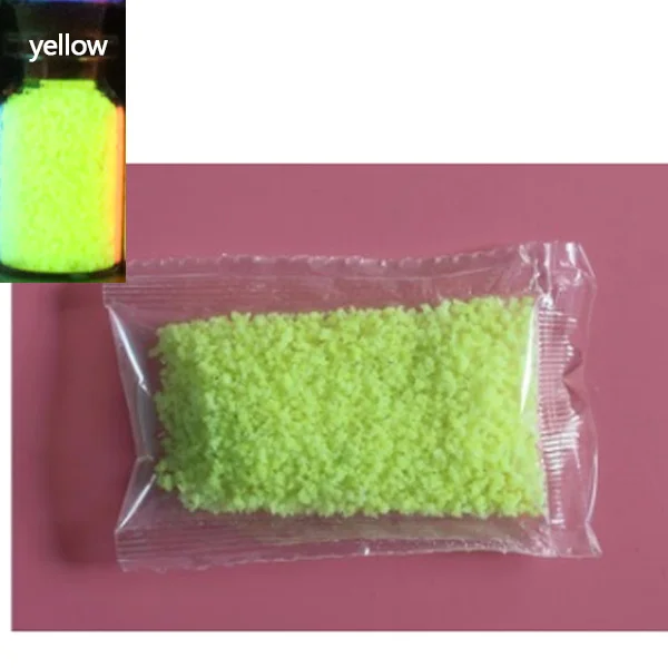 20g yellow 10g/20g/30g Luminous Glow Paint Pigment DIY Starry Wish Bottle Creative Party DIY Bright Paint Fluorescent Particles Material - Цвет: 20g yellow