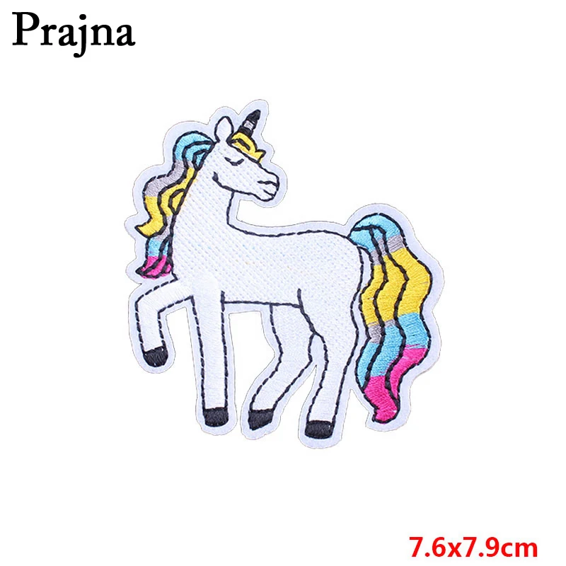 Prajna нашивки с радугой, единорог, лошадь, Ловец снов, железная нашивка, гей логотип, милая ткань, вышитые значки для джинсов, DIY Одежда - Цвет: Антикварное серебро