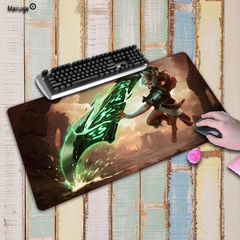 

Mairuige Legends Ahri Large Gaming Mouse Pad Locking Edge Mousepad PC Laptop Computer Mouse Mat for CS GO League of legends Dota