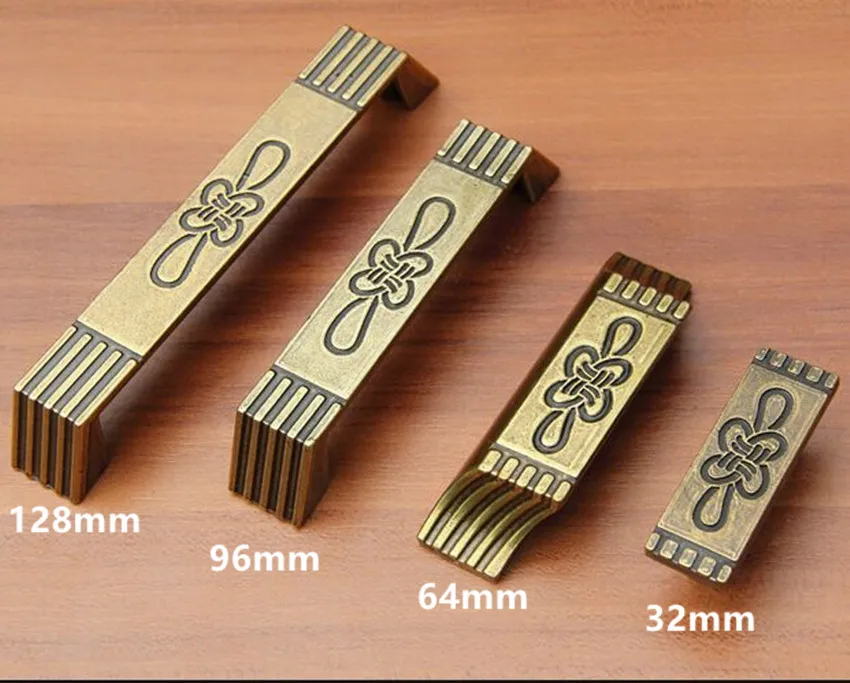 Мебельные ручки в винтажном стиле 96 мм 128 бронзовые дверные для кухонного шкафа