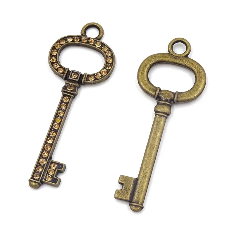 Большие винтажные брелки в виде скелета 10 шт. 61*22 мм|key go|keys userkey light |