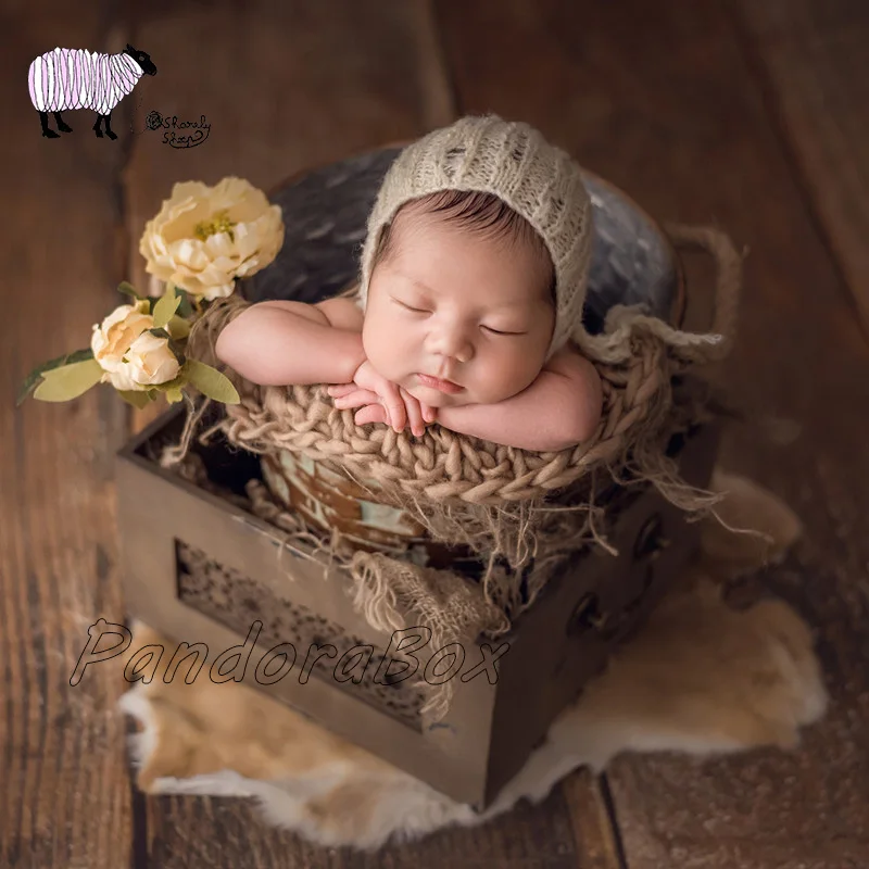 Newborn Baby Wooden Drawer Basket Props Bebe Fotografia Accessories Baby Boy Girl Photo Shooting Posing Props Fotoshoot Newborn