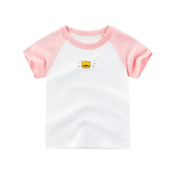 t-shirt 3 OLN, летняя детская футболка для мальчиков футболки с короткими рукавами и принтом короны для маленьких девочек хлопковая детская футболка футболки с круглым вырезом, одежда для мальчиков - Цвет: t-shirt 3