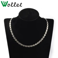 wollet jewelry set stainless steel magnetic necklace bracelet for women silver metallic germanium negative ion infrared magnets