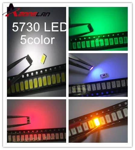 100 шт светодиодные диоды SMD 5730 5630 диод ассортимент СВЕТОДИОДНЫЙ Набор