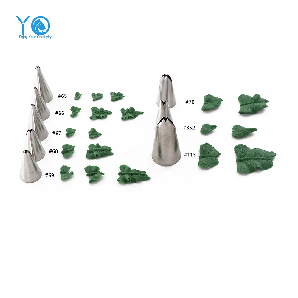 Набор наконечников для украшения листьев из 8 предметов наконечники глазировки