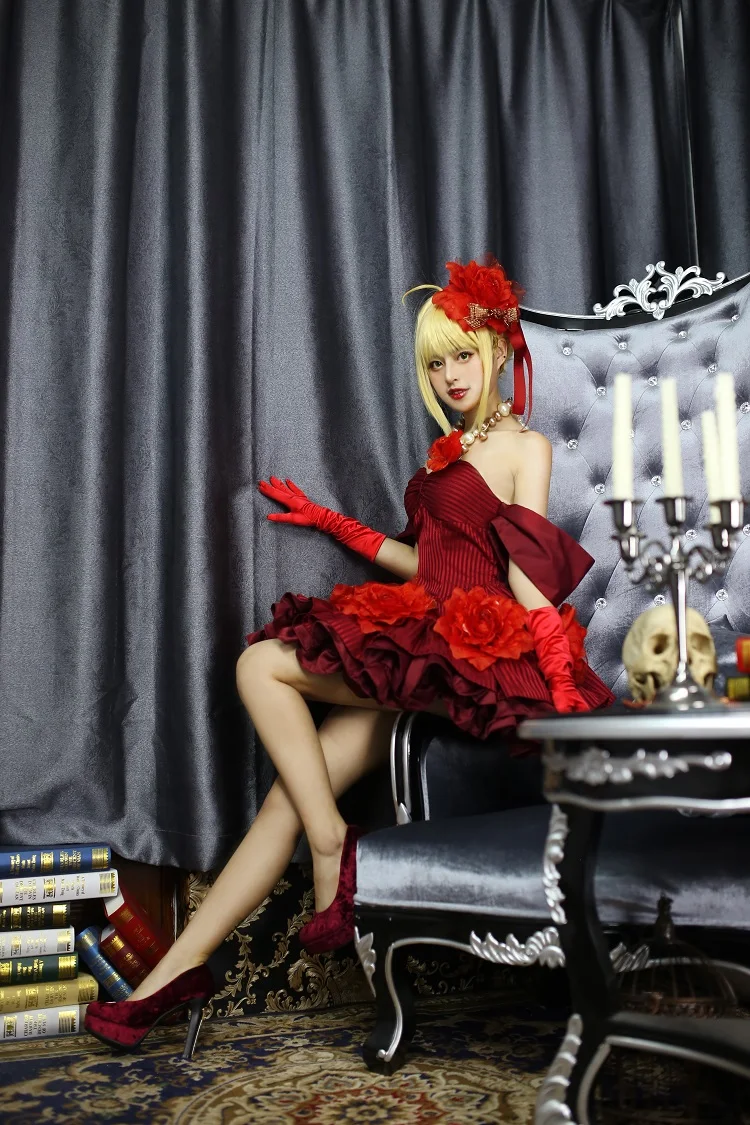 Красная роза чехлы для телефонов Nero FGO Косплей Fate/Grand Idol император косплея костюм