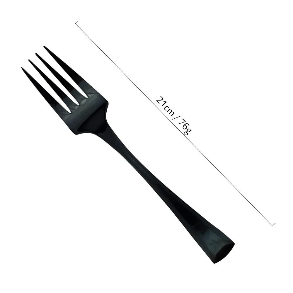 Service Fork 1 шт. черный набор посуды 18/10 из нержавеющей стали западные столовые приборы тарелки для салатов наборы вилка стейк нож, ножевые изделия набор - Цвет: Service Fork