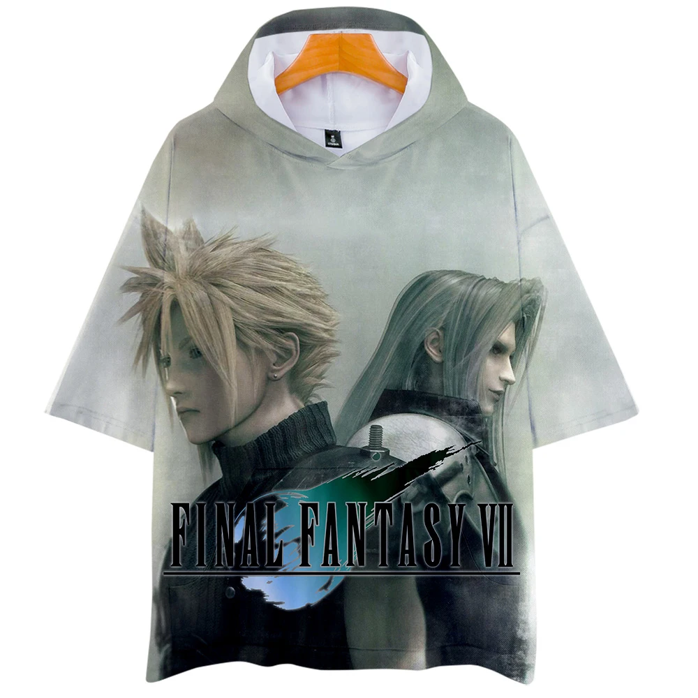 Final Fantasy VII Fans K-POP хип-хоп 3D толстовки футболки летние мягкие модные повседневные с