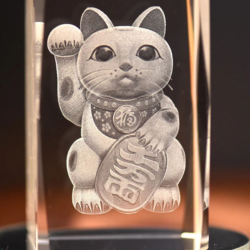 Современные украшения для дома хрустальные 3D лазерные Мультяшные подарки кошки