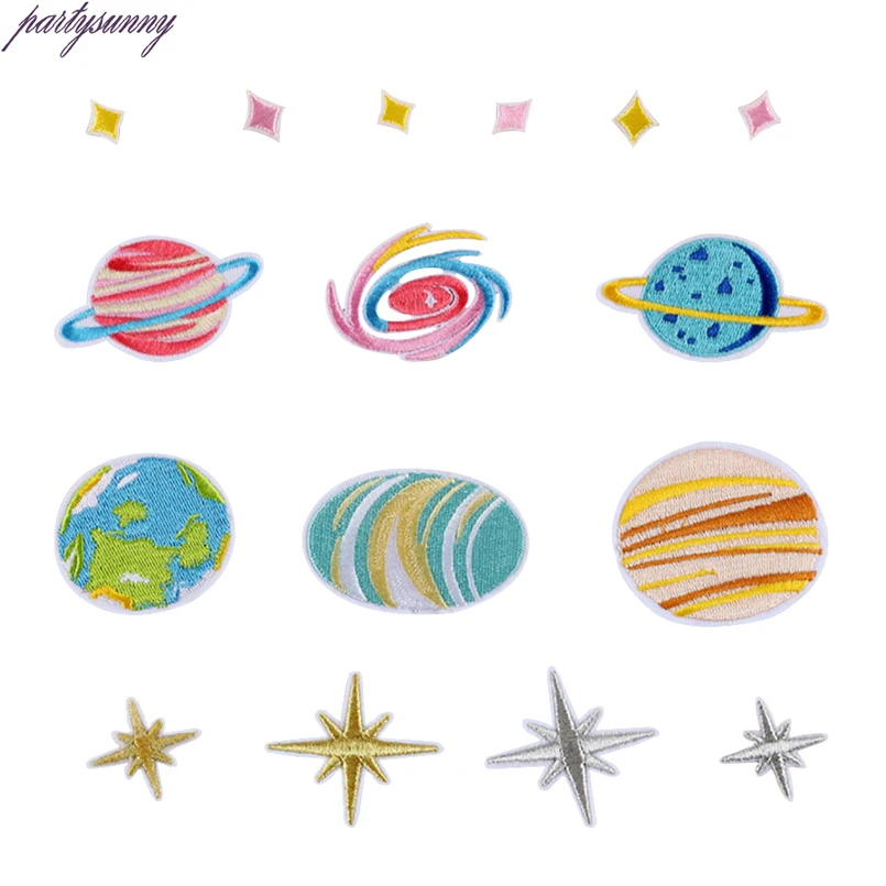 PF Планета Звезда Патчи Швейные Гладильная Вышивка Стикер заявка на Рюкзак Hat