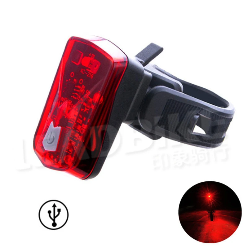 LEADBIKE Новый USB Перезаряжаемый супер яркий водонепроницаемый защитный задний фонарь для велосипеда высокая