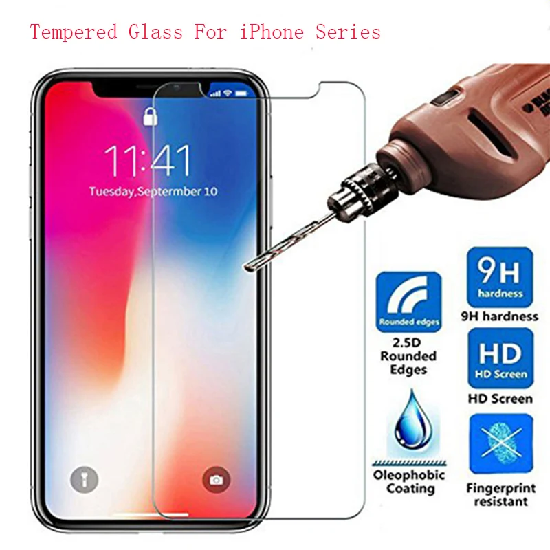Защитное закаленное стекло для iPhone 7 8 6 plus Защитная пленка x xr xs max | Мобильные