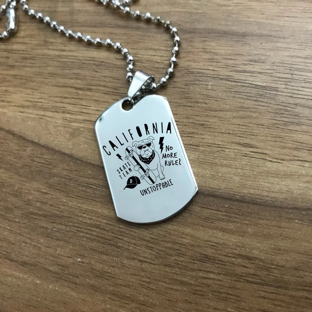BLINGPAW новая Калифорния нет больше правил Skate Team неудержимый нержавеющая сталь