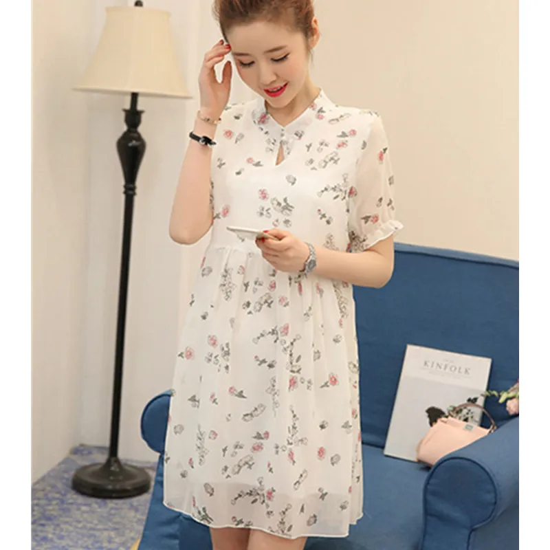 Платье для беременных ТРАПЕЦИЕВИДНОЕ платье лето 2018 Новое Модное шифоновое