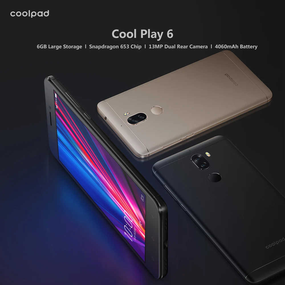 Cool6 cool play 6 ГБ 64 Гб 5 &quotFHD 1080 p Snapdragon 653 Восьмиядерный 13.0MP две камеры 4060 мАч