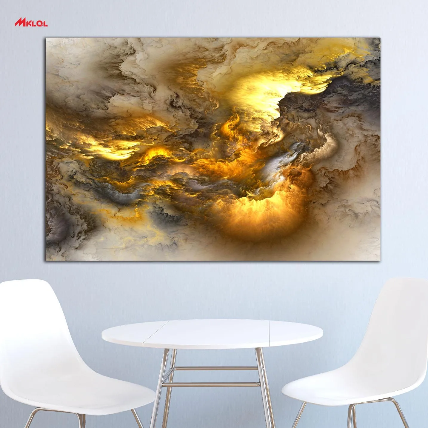 

Large Wall Art,unreal clouds,Restaurant study Bedroom Decor Wall oil Painting Print Nice wall picture for living room no frame 3