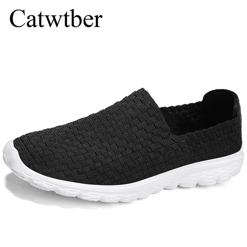Catwtber Flats Moccasins Casual Shoes Summer Breathable Handmade Men Woven Fashion Comfortable Lightweight Loafers | Обувь