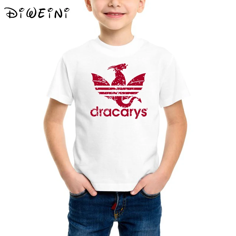 Dracarys для маленьких мальчиков футболка 2019 новая игра престолов одежда малышей