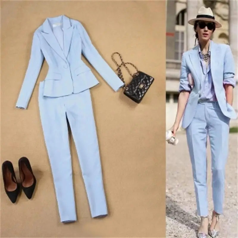 

New fashion suit female two-piece suit women's high-end large size suit jacket fashion suit two sets Women