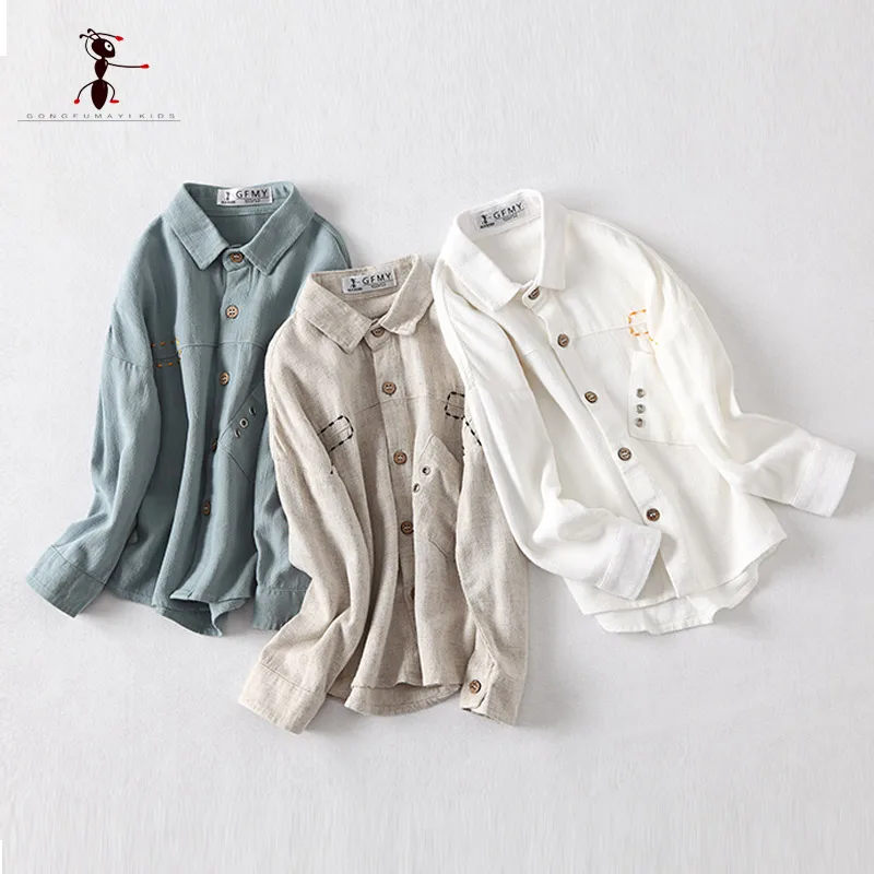 Кунг фу муравей Новое поступление 2017 года льняные хлопковые весенние блузки