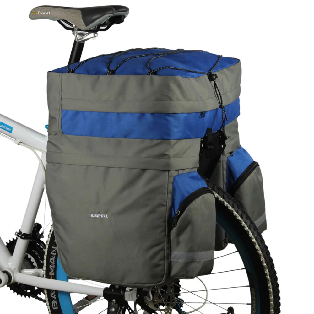 ROSWHEEL 60L велосипедная корзина водонепроницаемая сумка двухсторонняя задняя