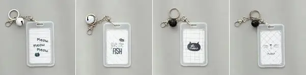 Coloffice 1 шт. Kawaii С мультипликационным рисунком держатель с колокольчиками Note ID кредитный автобус/карта еды хранения канцелярский брелок школьный офис - Цвет: 5-Random