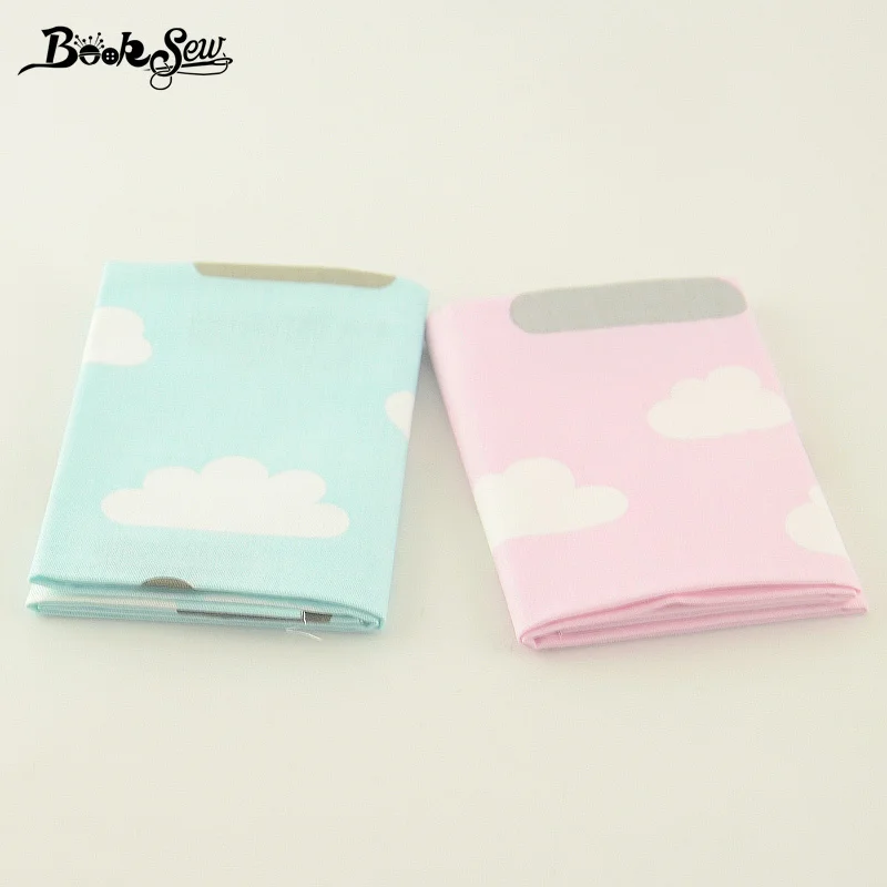 Booksew New Arrival Cotton Twill Fabric Cloud pattern 2pcs/lot 50X100CM Tecido Sewing Cloth For Baby Cushion Patchwork Bed Sheet|sewing cloth|cloth