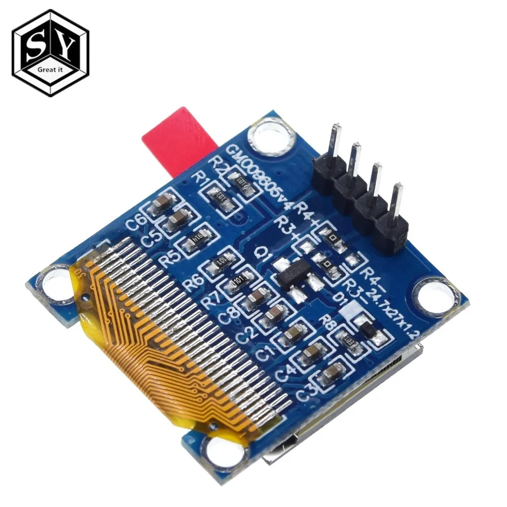 0,96 дюймов IIC Серийный желтый синий OLED дисплей модуль 128X64 IEC SSD1306 12864 плата с ЖК-экраном GND VCC SCL SDA для arduino