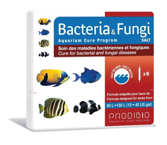 Prodibio Bacteria&ampFungi drugs medicine marine water aquarium fish bacterial blindfolded sick treatment BIO made in France | Дом и сад