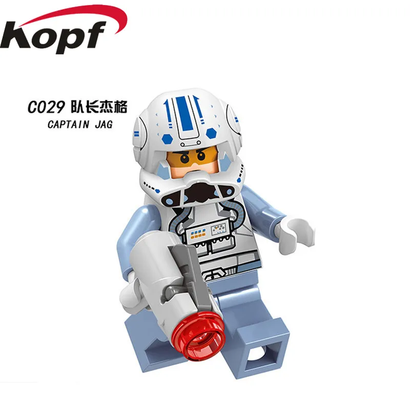 C029 Without Box C023-030 Рей Люк Скайуокер Ahsoka Tano комплект Fisto Captaion Jag строительные блоки кирпичи фигурки коллекция подарок детские игрушки - Цвет: C029 Without Box