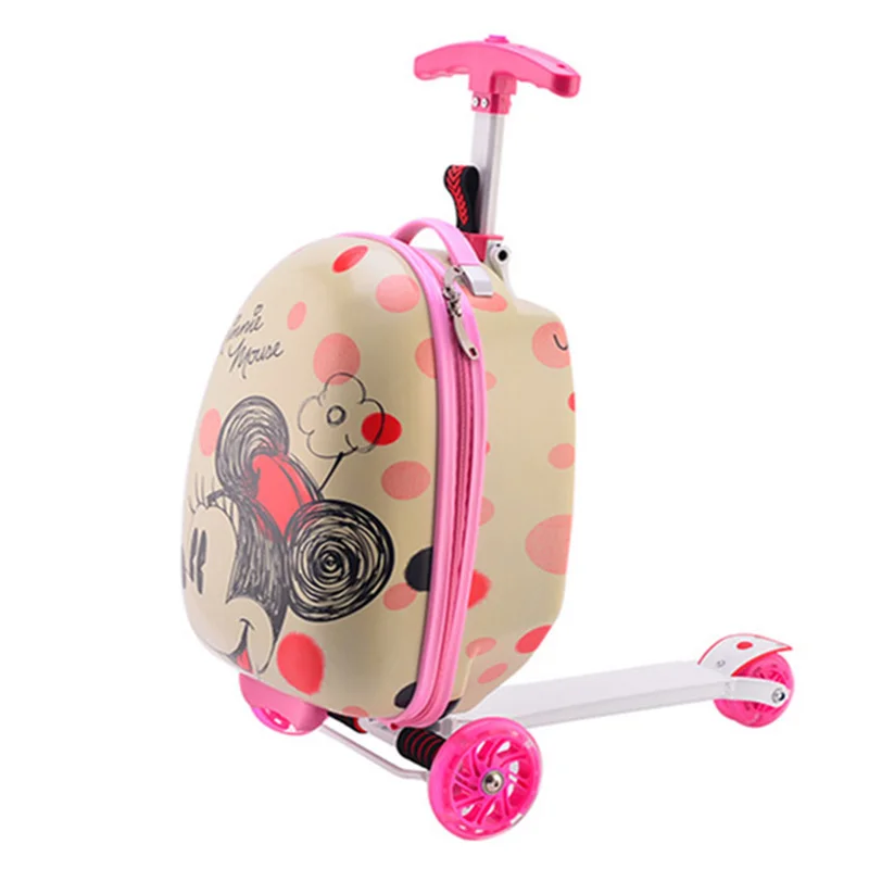 children's luggage skateboard pull rod box 16-inch Lightening wheel boy and girl's baby travel boarding | Багаж и сумки