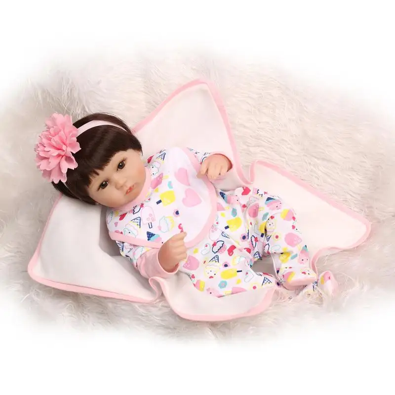 Bebe игрушка новорожденные младенцы Куклы Мягкие силиконовые 18 дюймов 42 см