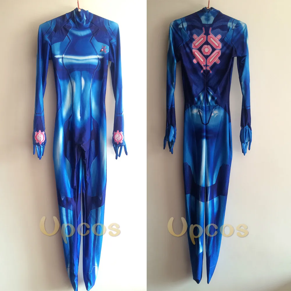 Костюм ZSS с 3D принтом Samus Aran Zero костюмы Zentai костюм из лайкры и спандекса Женский