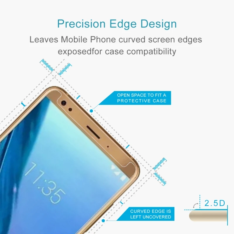 Для ZTE Blade V9 Vita & AXON 7 Взрывозащищенная неполная пленка для экрана из закаленного