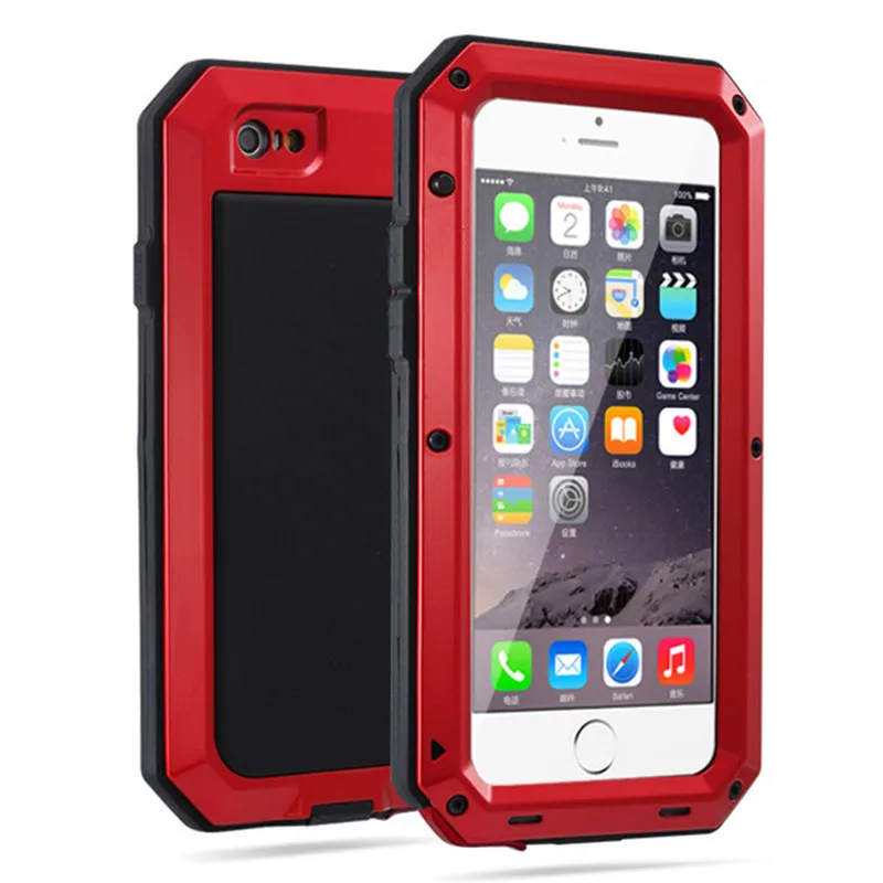 Armor Case Shock Anti Drop Shockproof Metal Aluminum + Silicone Protective Cover For iPhone X 5 5S 6 6S 7 8 Plus 10 |