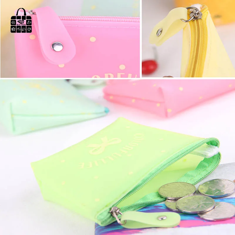 RoseDiary 4 цвета конфетные силиконовые кошельки с бантиком Детские для девочек и